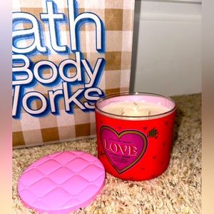 BBW Bubbly Rose' 🥀 3 wick candle Valentine’s Day limited edition